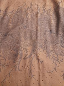 Designer Saree with Contrast Black Printed Blouse