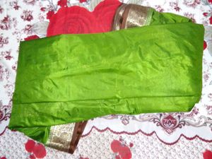 Brown &amp; Green South Silk Saree For Women