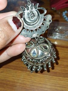Oxidised Jhumka