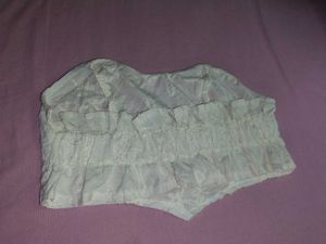 White Floral Corset Top