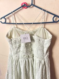 Cute mint green backless dress
