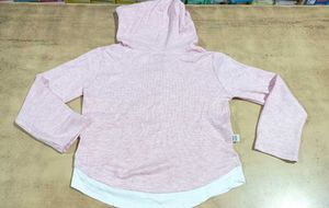 Cute Pink Hoodie Top Semi Winter