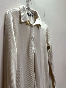 Elegant Pleated Button-Down Shirt 💫