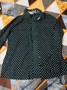 Black Shirt With White Dots