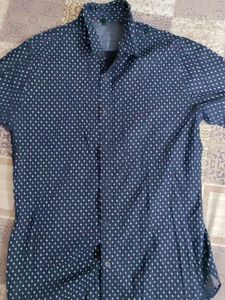 Navy Polka Dot Shirt
