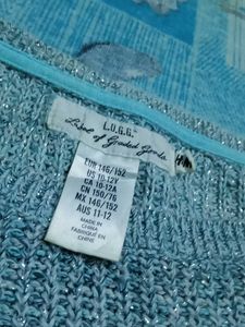 Sparkly Blue Knit Top