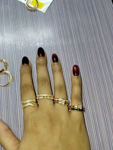 Assorted Gold and Rose Tone Ring Se