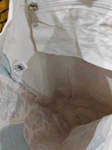 Trendy Ethnic Print Canvas Tote Bag with Rope Hand