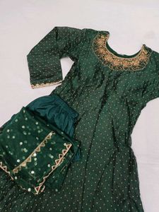 Dark Green Anarkali Gown