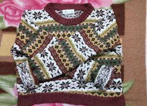 Patterned Knit Pullover