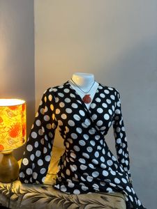 y2k polka dot wrap top / dress