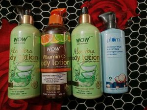 Pack Of 4, 3 Body Lotion , Coconut Shampoo
