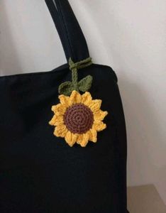 Crochet Flower Key Ring