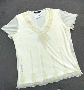 White Pearl Embellished Top