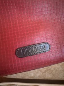 Hidesign-Cherry Red &amp; Chocolate Original Bag