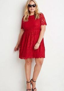 Forever 21 Red Lace Dress