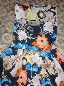 Multi Colour  Soft Woollen Polyneck Top Size M