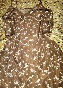 Floral Brown Dress