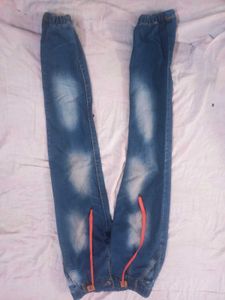 Adjustable Waist Denim Jeans