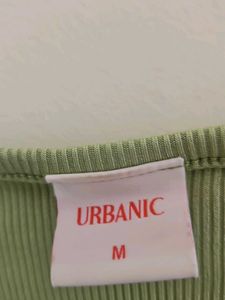 Cute Green V-Neck Crop Top