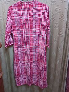 Checked Printed Knee Length Kurta