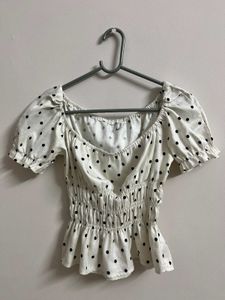Studio Crop Top - Polka Dot