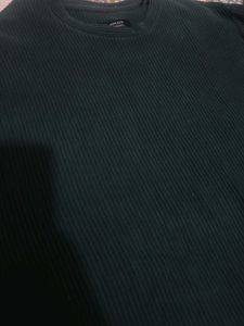 Bottle Green Ribbed Mens T-Shirt