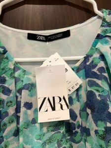Zara Ruffled Print Dress