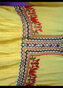 ₹350 Yellow Embroidery Gown Frock