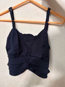 Navy camisole crop top