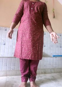 Elegant Maroon Kurta Pant Set