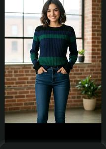 HER Women's Striped Knit Sweater