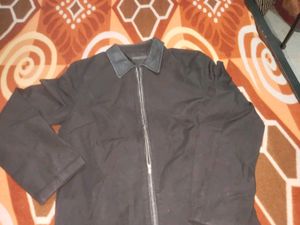 Black Color Zipper Coat