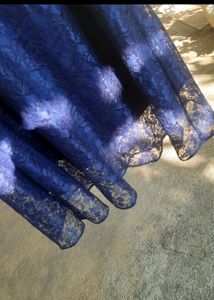 Navy Blue Net Gown