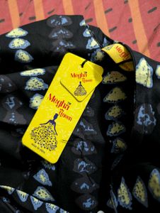 Navi Blue Printed Kurta