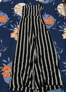 Black and white striped jumpsuit Rio,one piece - S