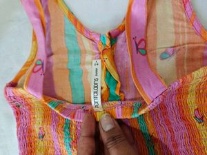 Striped Girl&#39;s Jumpsuit Set