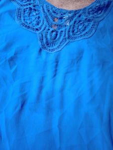 Blue Lace Tank Top