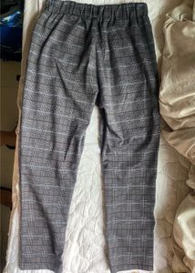 Plaid High-Waisted Pants