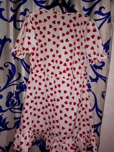 Red Heart Floral Dress