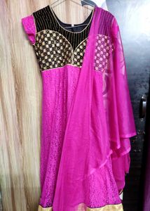 Pink Anarkali Suit Set