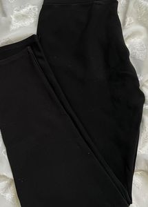 Black Sports Wear Pant With Mesh Pattern