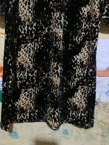 Animal Print velvet suit set