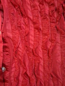 Red Textured Blouse