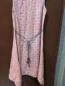 Pink Floral Print Kurta Dress