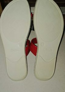 Red &amp; Black Flip Flops