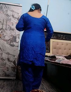 Blue Embroidered Kurta Set
