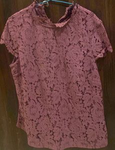 Mauve Lace Top