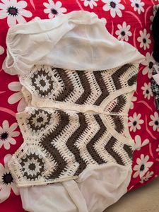 Crochet Cardigan with Puff Sleeves