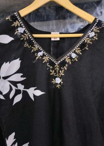 Black Organza Kurta Set With Beautiful Dupatta